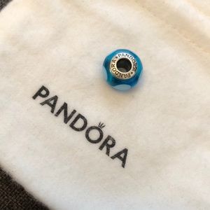 Pandora blue heart glass charm